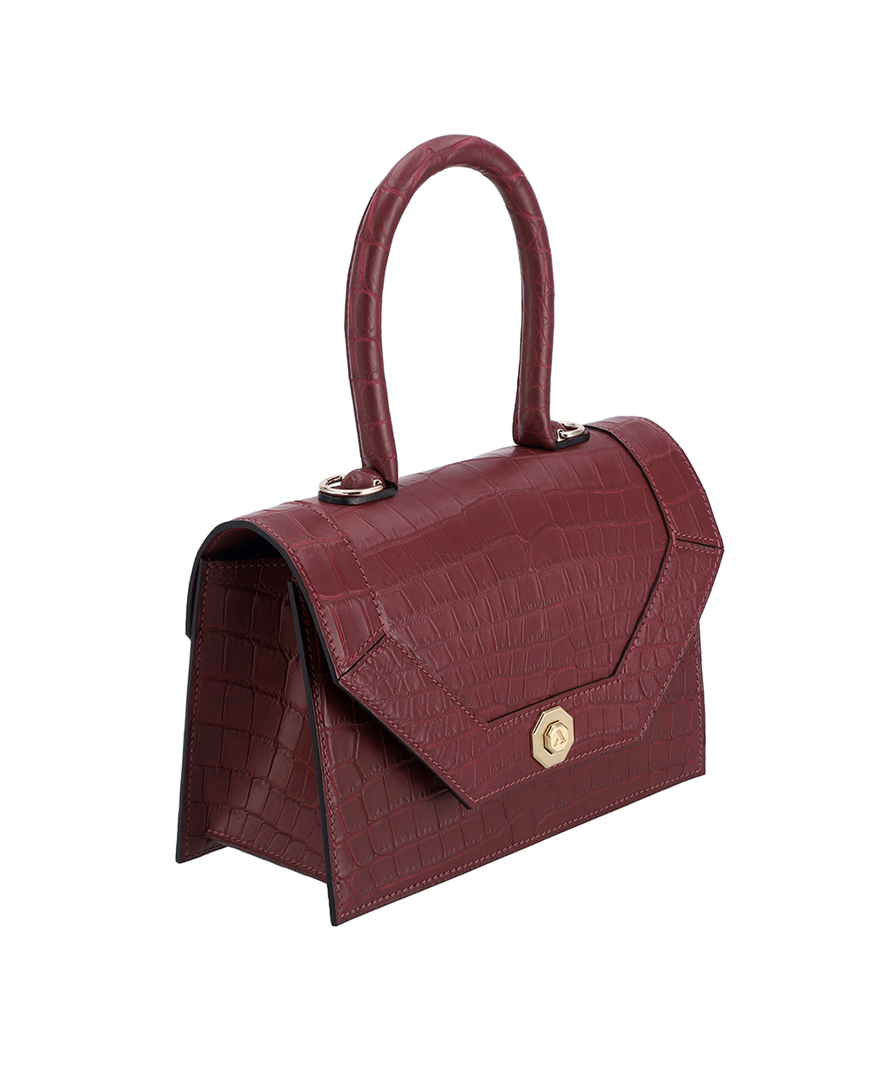 ミュージシャン 373 ENAMEL LIVE BAG (BURGUNDY) Maroon Full Alligator Bag - Albidaa