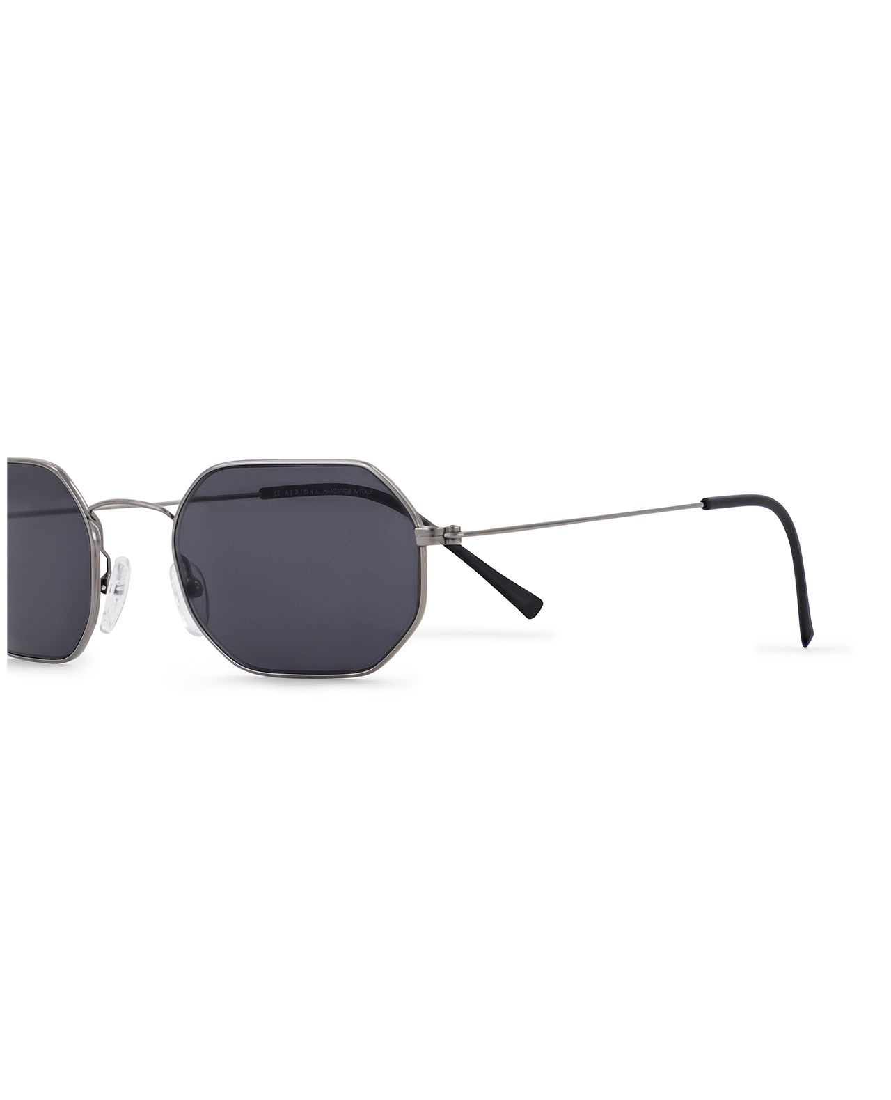 Shiny Gun Metal Sunglasses – Octagonal - Image 3