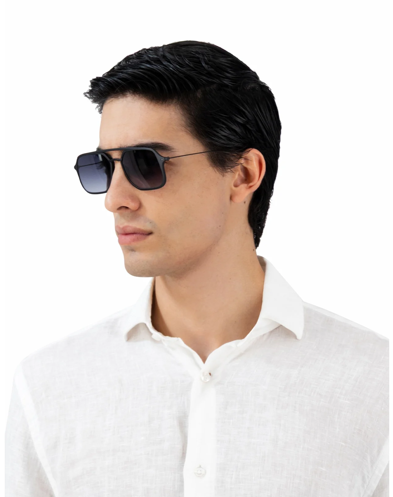 The Geo Aviator Sunglasses – Black - Image 3
