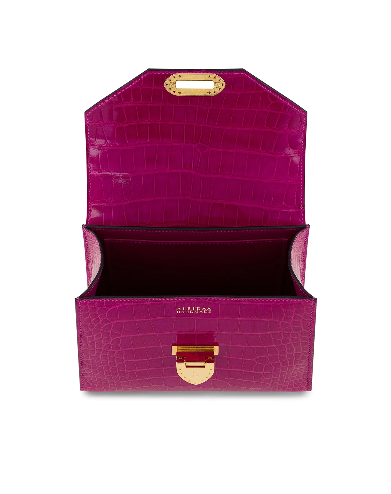 Alya Croc Bag - Fuchsia - Image 3