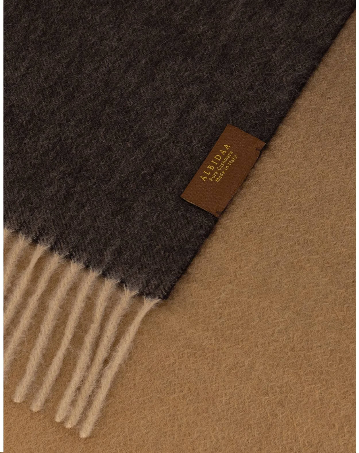 Gradient Cashmere Scarf - Beige / Brown - Image 4